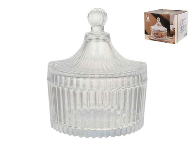 Цукорниця BONADI 250мл скляна з кришкою Crystal