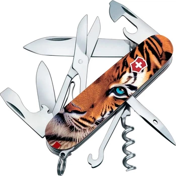 Ніж складаний, мультитул Victorinox Climber Animal (91мм, 15 функцій), тигр 1.3703.F1030pw