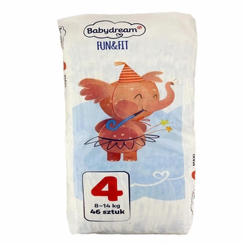 Підгузники Babydream FUN&FIT 4 Maxi (8-14 кг), 46 шт