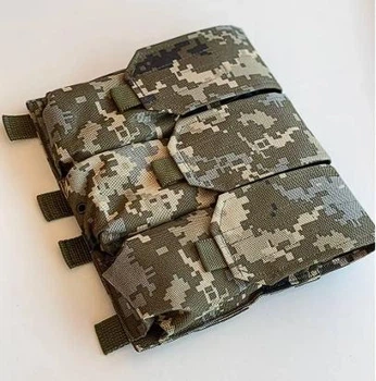 Підсумок потрійний для магазинів АК закритий з MOLLE на кнопках (Піксель) (3434232)
