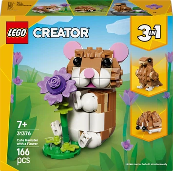 Конструктор LEGO Creator Волшебный хомячок с цветком 166 деталей (31376)