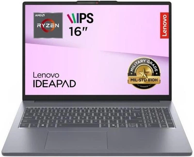 Ноутбук Lenovo IdeaPad Slim 3 16ARP10 16"/AMD Ryzen R5 7535HS/24GB/SSD 512GB/UMA/DOS/Luna grey (83K8005FRA)