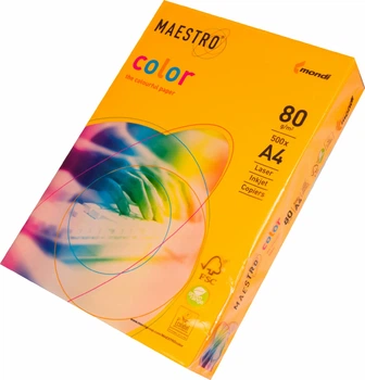 Папір кольоровий Maestro Color Neon А4, 80 г/м2, 500 арк.помаранчевий(neon orange) NEOOR