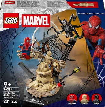 Конструктор LEGO Super Heroes Marvel Легендарна битва: Людина-павук vs. Піщана людина 201 деталь (76334)