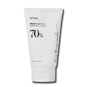 Пом'якшувальний крем для обличчя з екстрактом хауттюйнії Anua Heartleaf 70% Soothing Cream 100ml