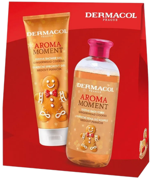 Zestaw Dermacol Aroma Moment żel pod prysznic Ciasteczka Piernikowe 250 ml + piana do kąpieli 500 ml (8595003138413)