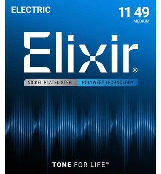 Струны для электрогитары Elixir 12100 Polyweb Nickel Plated Steel Medium 11/49
