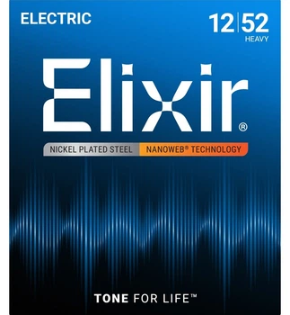 Струны для электрогитары Elixir 12152 Nanoweb Nickel Plated Steel Heavy 12/52