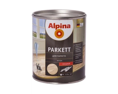 Лак интерьерный алкидный глянцевый Alpina Parkett Прозрачный 0,75л