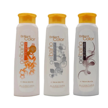 Набір гелів для душу ALCANTARA 3-в-1 yoghourt soft orange vitamin b5 та cacao delight 3x750 мл