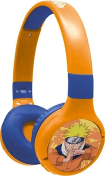 Słuchawki Lexibook 2 in 1 Foldable Headphones Naruto Design Orange (3380743090887)