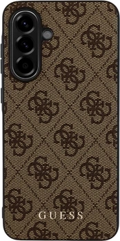 Etui plecki Guess 4G Metal Gold Logo do Samsung Galaxy A36 Brown (GUHCSA36G4GFBR)