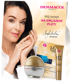 Набір Dermacol HT Hyalluron Therapy крем на день 50 мл + крем для очей та губ 15 мл + інтенсивно зволожуюча маска 2×8 мл (8595003138468)