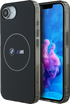 Панель BMW IML Metal White Circle with MagSafe для Apple iPhone 16e Black (BMHMPSE424HBMKH)