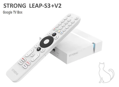 Strong LEAP-S3 V2 | Android™ Google TV Box | медаплеер с сертификатами Netflix, Amazon Prime, Dolby Digital Atmos и голосовой поддержкой Ghat GPT