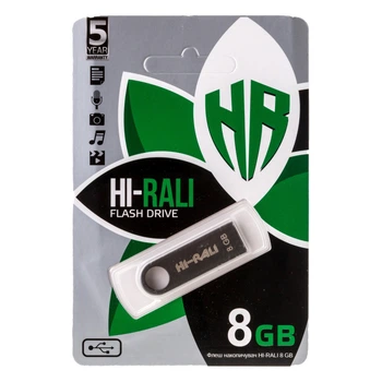 USB флеш-накопичувач Hi-Rali Shuttle 8gb Колір Чорний