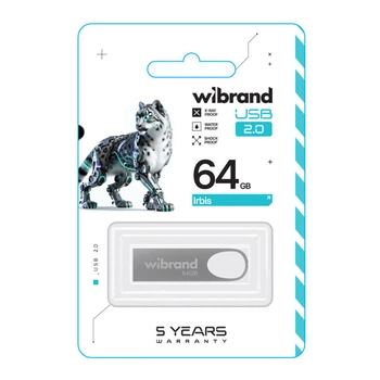 USB флеш-накопичувач Wibrand 64gb Irbis Срібло