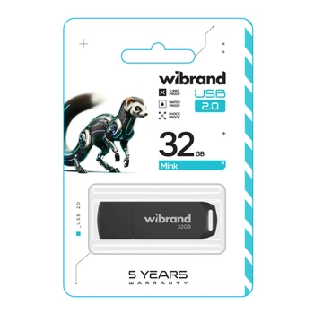 USB флеш-накопичувач Wibrand 32gb Mink Чорний