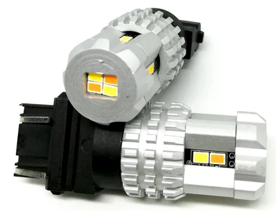 Светодиодная лампа Autoexpect 12SMD 3020 цоколь 3157 12SMD 3020 Белый Желтый 12V (23157)