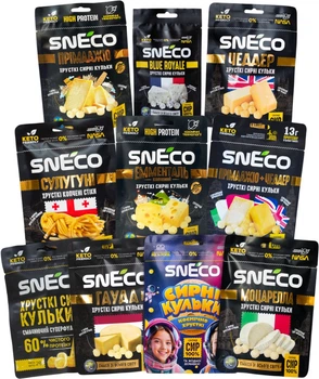 Набор сыра хрустящего snEco All in Сушеный 10 шт 266 г (0.266 кг) (4823095009927)