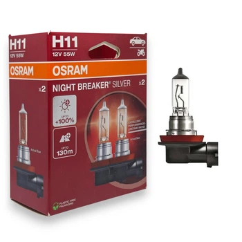 Галогенна лампа Osram H11 Night Breaker Silver 64211NBS-2HB 711 NBS +100% (02018)