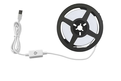 Светодиодная лента 5 м с сенсорным датчиком, регулируемой яркостью и USB-питанием — гибкая LED лента для зеркал, шкафов, лестниц и декоративной подсветки