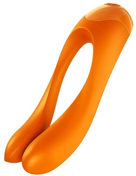 Вибратор на палец Satisfyer Candy Cane Orange 11 х 3.5 см Оранжевый (4061504004143)