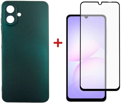 Комплект чехол для смартфона + стекло DENGOS Soft для Samsung Galaxy A07 Green (DG-KM-166)