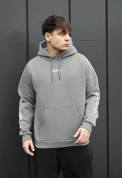 Мужской Худи Staff светоотражающий с шипами на флисе спортивный Staff spikes reflective fleece L (373170)
