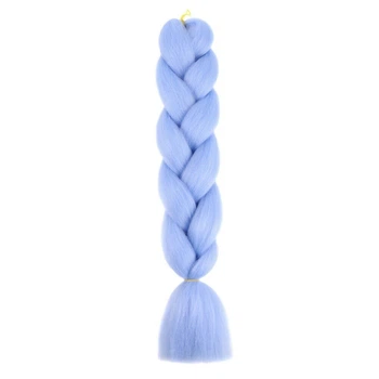 Канекалон Jumbo Braid однотонний холодний блакитний коса довжина 60 см Вага 100 грам Термостійкий А33