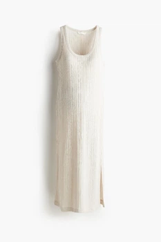 Платье H&M 1223889 бежевый L