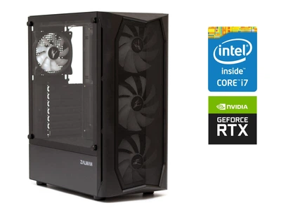 Игровой компьютер Zalman N4 Tower NEW / Intel Core i7-10700 (8 (16) ядер по 2.9 - 4.8 GHz) / 16 GB DDR4 / 240 GB SSD + 2000 GB HDD / nVidia GeForce RTX 3070, 8GB GDDR6, 256-bit