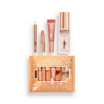 Лімітований набір декоративної косметики Charlotte Tilbury Mini Viral Beauty Icons (тревел-версії)