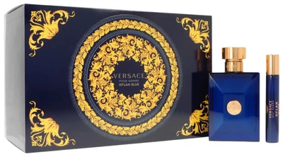 Zestaw dla mężczyzn Versace Dylan Blue Pour Homme Woda toaletowa 100 ml + Miniaturka Woda toaletowa 10 ml + Kosmetyczka (8011003876907)