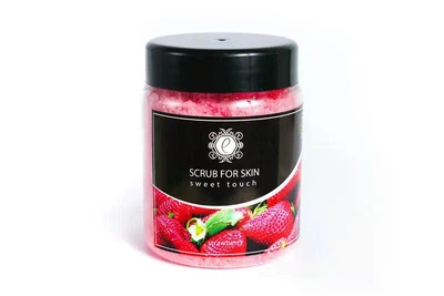 Скраб Enova для тела FOR SKIN Strawberry 250 мл – соляной скраб для гладкой, нежной и увлажненной кожи