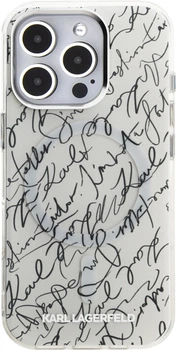 Панель Karl Lagerfeld IML Karl Script Pattern MagSafe для Apple iPhone 16 Pro White (KLHMP16LHMSPUSH)