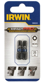 Біта Irwin Impact Pro Performance 25 мм HEX5 2 шт. (IW6061101)