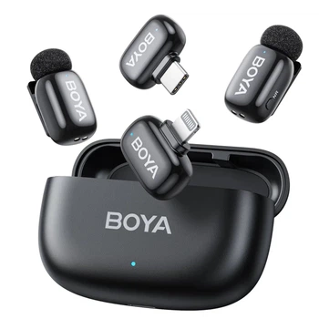 Бездротовий мікрофон BOYA Mini-12 2 мікрофона Black