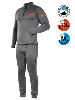Термобілизна флісова Norfin Winter Line Gray чоловіча (1-й,2-й шар) сіра розмір L 3036003-L (72675) 3036003-L