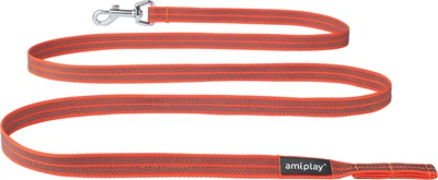 Тренувальний повідець Amiplay Rubber без ручки S - M 200 x 1,6 см Помаранчевий (5907563221635)
