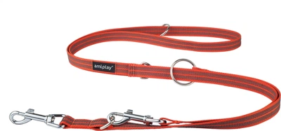 Регульований повідець Amiplay Rubber 6 в 1 L - XL 100 - 200 см Помаранчевий (5907563221789)