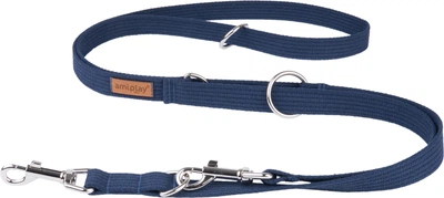 Регульований повідець Amiplay Cotton 6 в 1 L 100 - 200 см Темно-синій (5907563223004)