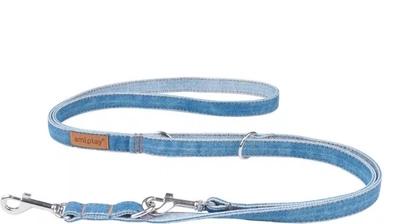 Регульований повідець Amiplay Denim 6 в 1 M 100 - 200 см Синій (5907563271425)