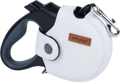 Smycz automatyczna Amiplay Infini z obudową New York S 3 m Biała (5907563271791)