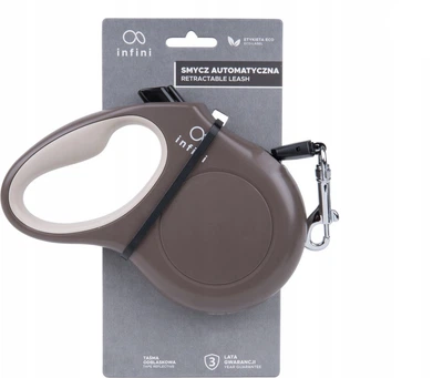 Smycz automatyczna Amiplay Infini Freedom L 5 m Brązowa (5907563279568)