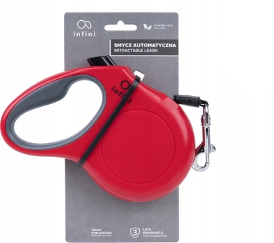 Smycz automatyczna Amiplay Infini Freedom XL 5 m Czerwona (5907563279605)