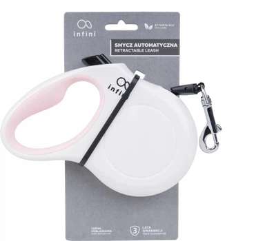 Smycz automatyczna Amiplay Infini Freedom XL 5 m Biała (5907563279599)