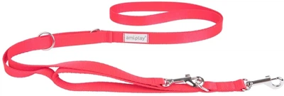 Smycz regulowana Amiplay Samba 7 w 1 XL 100 - 200 cm Czerwona (5907563280090)