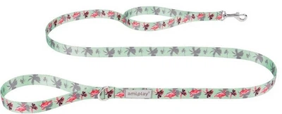 Smycz Amiplay BeHappy L 150 cm Flamingo (5907563281851)