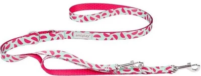 Smycz regulowana Amiplay BeHappy 7 w 1 XL 100 - 200 cm Watermelon (5907563282131)